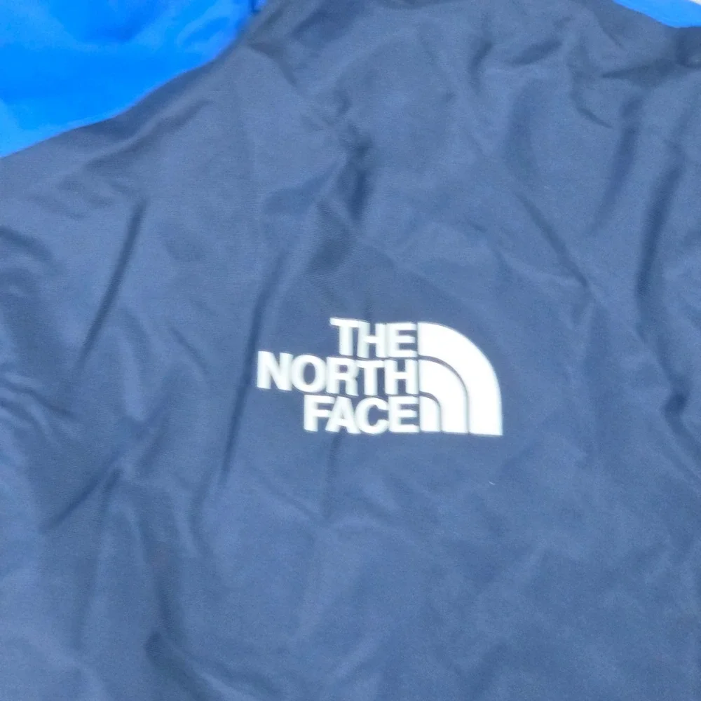 The North Face Windbreaker Jacket Boys XL 18/20 Blue Excellent Hooded Full Zip